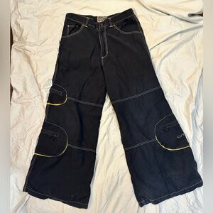 Vintage 90’s/Y2K Caffeine Wide Leg Rave Pants